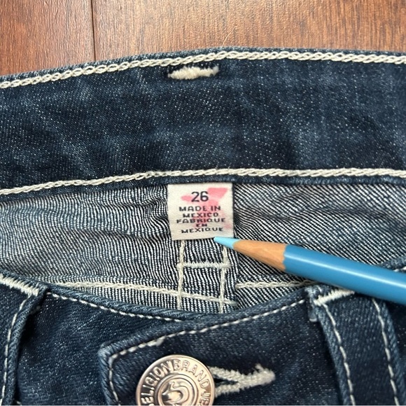 True Religion Women's Skinny Blue Jeans, Perfect for Wearing with Boots, Size 26 - Picture 13 of 16